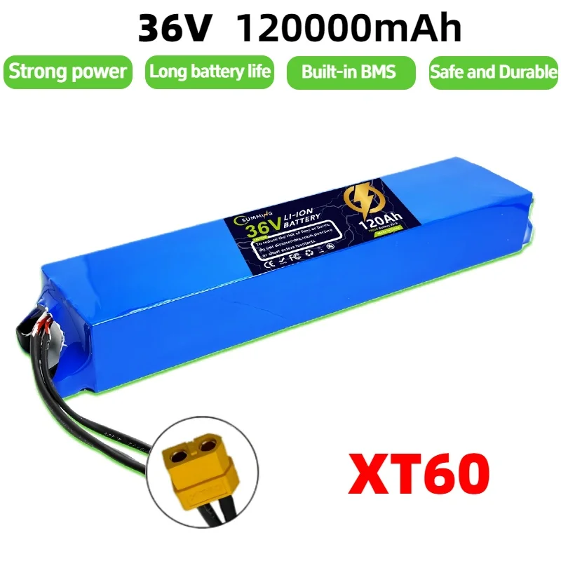 10S3P 120Ah 36V lithiumbatterij 18650 lithiumbatterij geschikt voor Xiaomi M365 batterij Moto Scooter batterij + 42V oplader