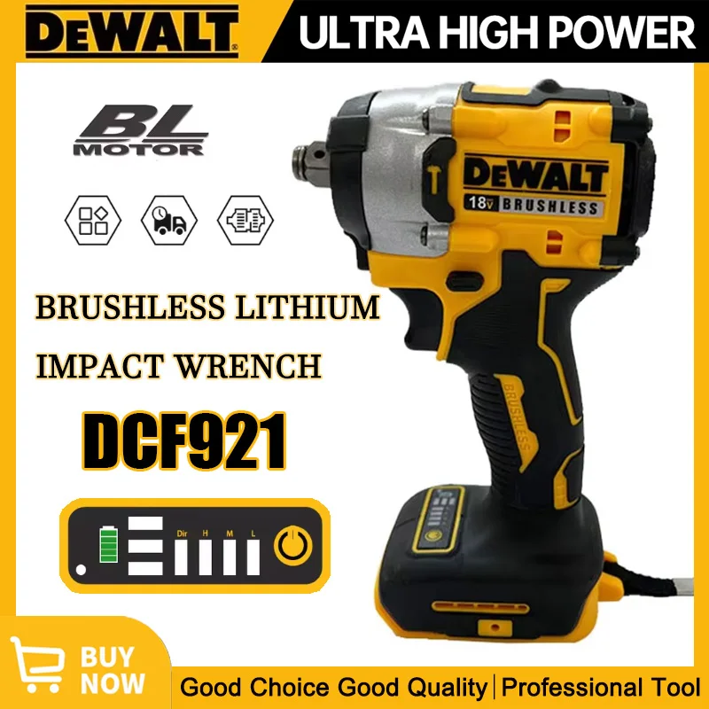 

DEWALT DCF921 ATOMIC 20V MAX Cordless Wrench 1/2 in Cordless Impact Wrench Variable Speed Charging Wrench DCF921N with battery