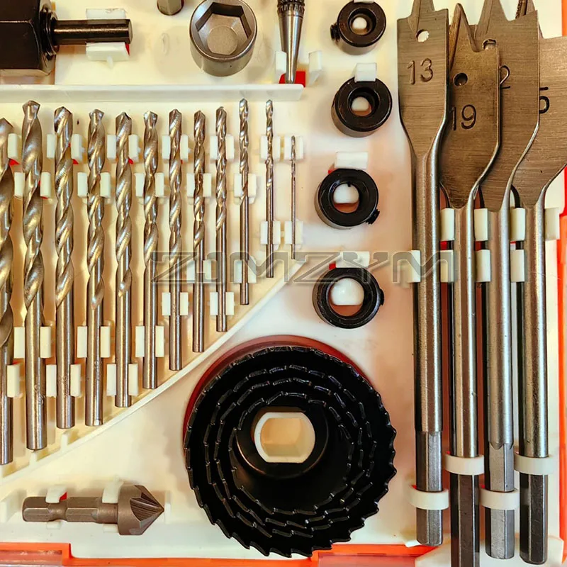 75-個ツイストドリルビット高速度鋼ドリルヘッドスリーブ-3-点木工ドリル研削研磨回転キット