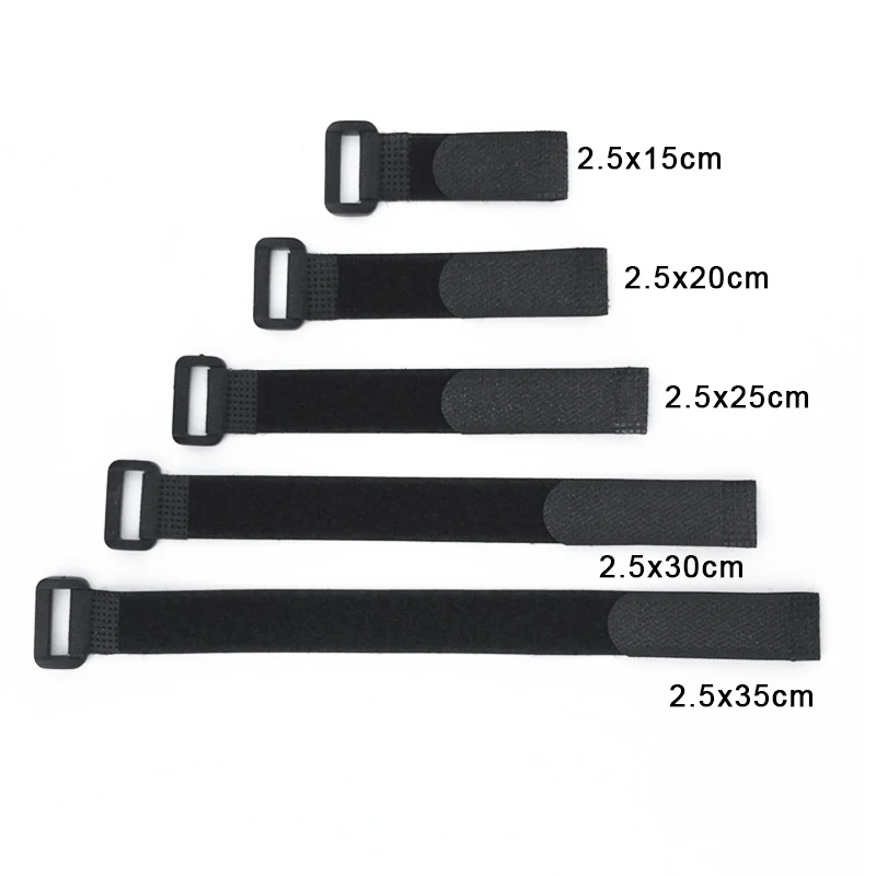 15PCS 2.5cm Width Nylon Reverse Buckle Strap Cable Ties Fastener Tape Self Aadhesive Hook Loop Tape Strap Sticky Line Finishing