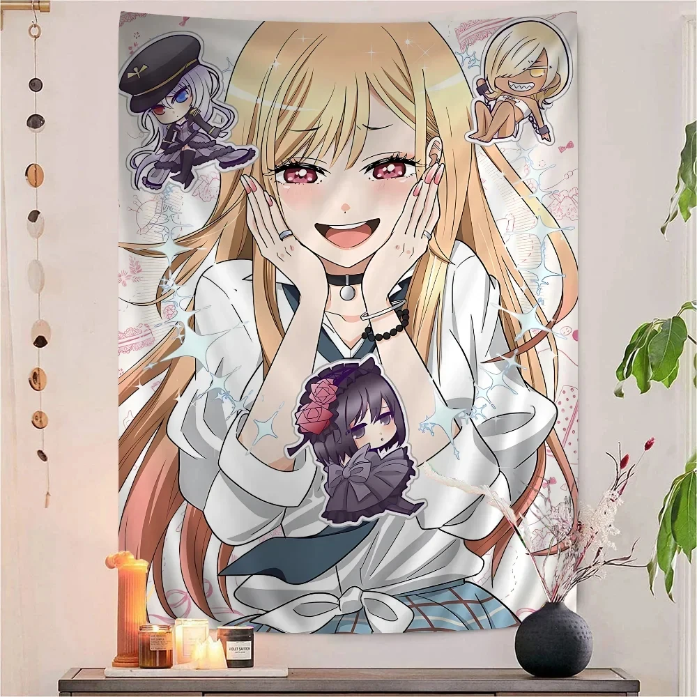 VIKAMA Marin Kitagawa Anime Girl Tapestry Wall Hanging, 6 Designs, Wall Decor for Bedroom Living Room Dorm