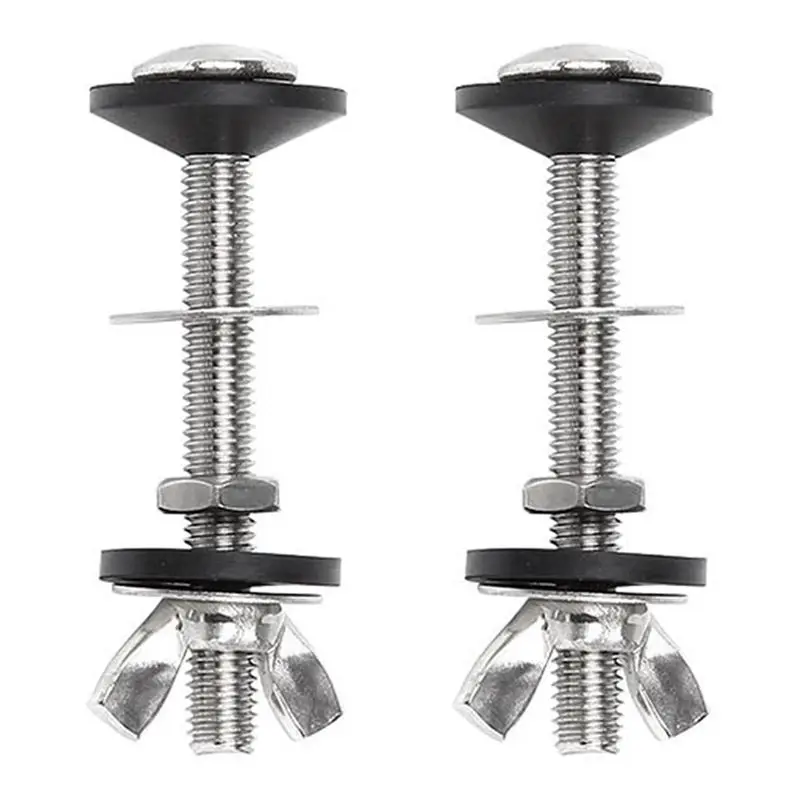 ABGE-8 Pack Toilet Tank To Bowl Bolt Kits Cistern Bolts Kit,Stainless Steel Toilet Pan Fixing Fitting With Double Gaskets