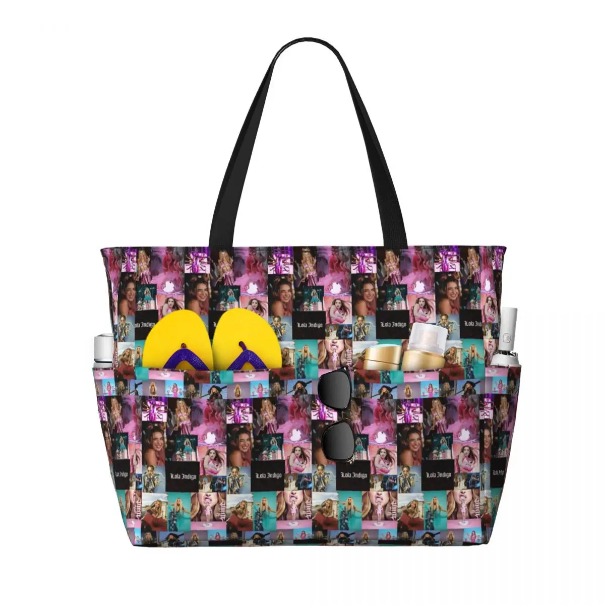 

Spanish Lola Indigo Beach Tote Bag Sport Gym Yoga Duffle Large Tote Bag Women Travel Bag Fitness bag