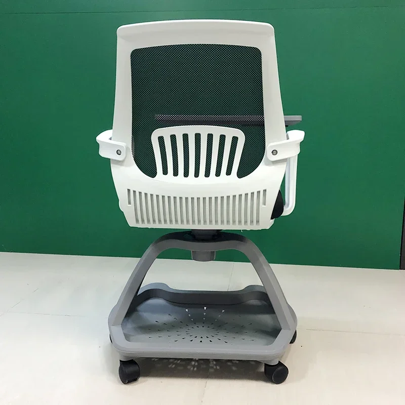 Silla de reunión con tablero de escritura, agrandada con ruedas, personal de oficina, silla de computadora, aula, silla de entrenamiento de