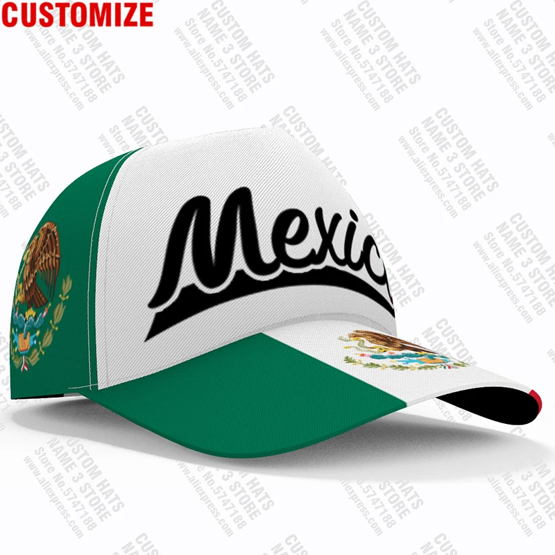 The United States Of Mexico Baseball Caps Custom Name Logo Hat Mex Fishing Travel Spanish Nation Mexican Flags Photo Headgear