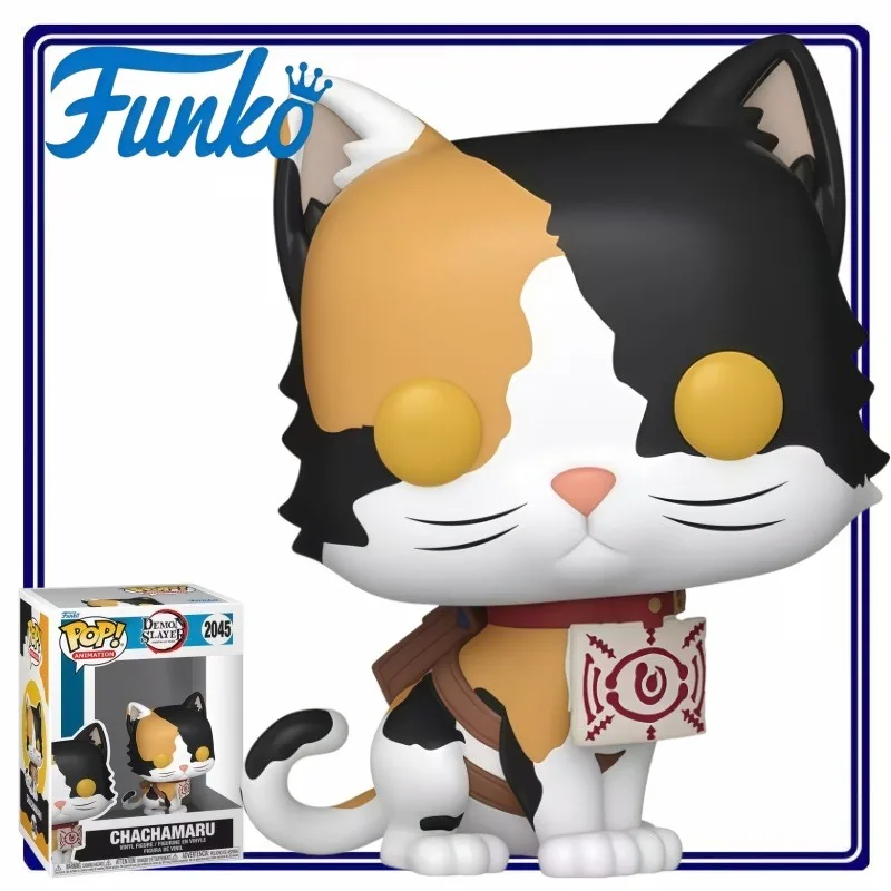 Figura de Vinilo FUNKO POP Demon Slayer Chachamaru, Modelo Coleccionable de Anime, Estatua de Gato para Decoración de Escritorio, Regalo Único para Fans