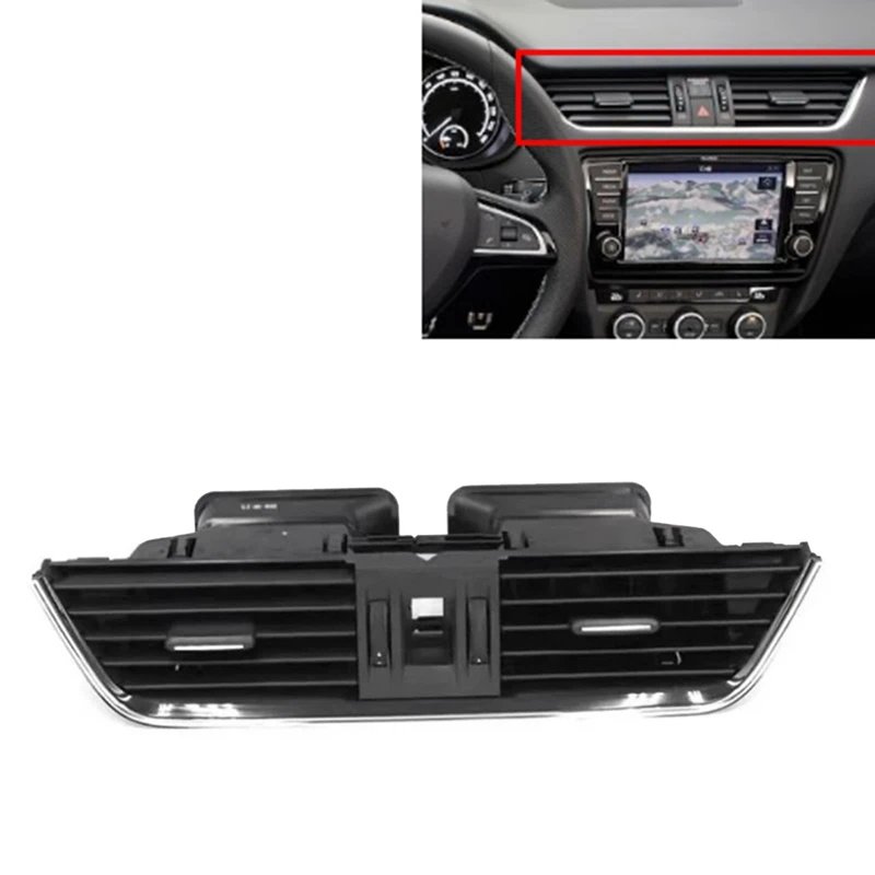 Car Dashboard Center Air Conditioning Outlet Assembly A/C Panel Grille 5ED82095 For Skoda Octavia 2015-2020