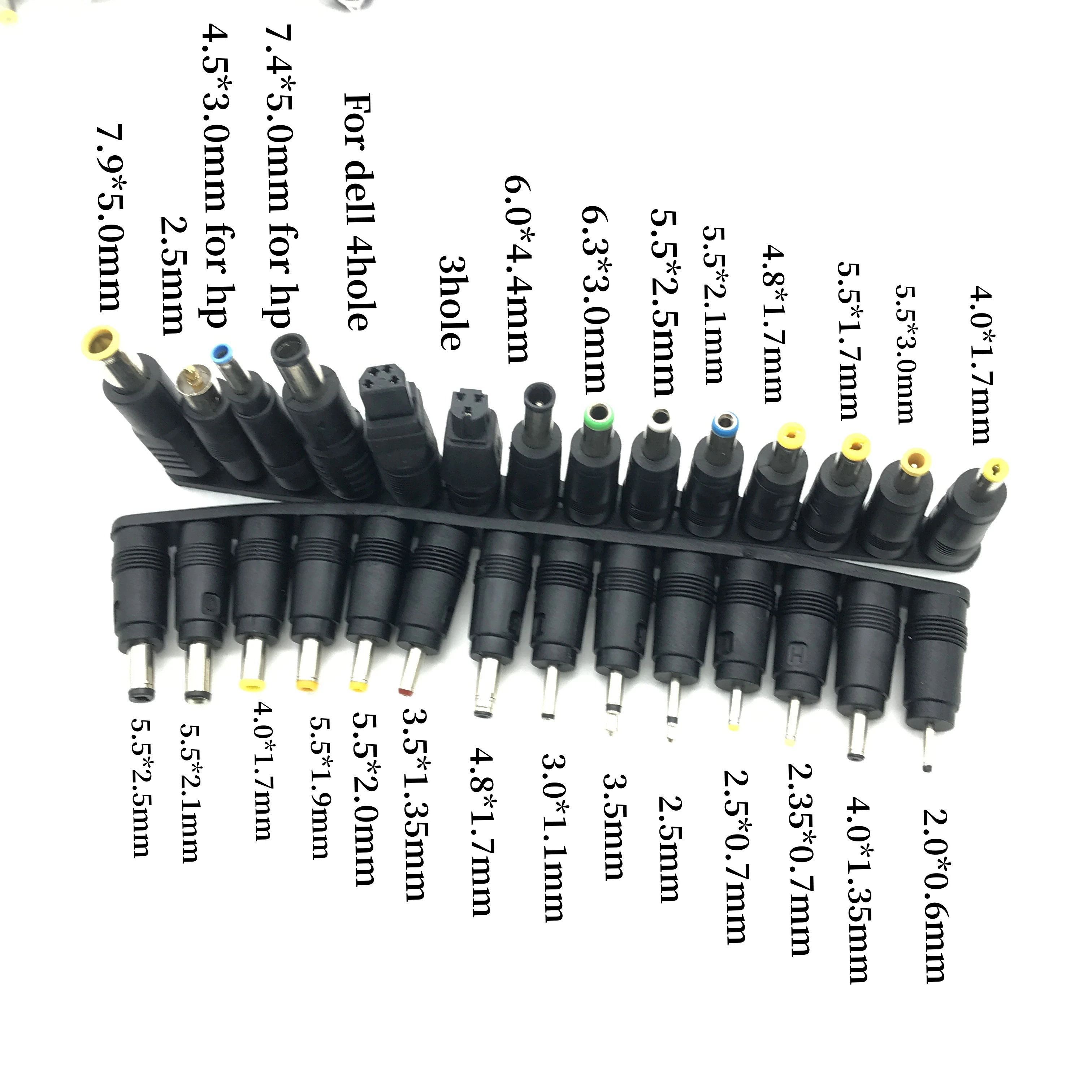 1 Set /28pcs Universal AC DC Jack Charger Connector Plug For Laptop /Notebook AC DC Power Adapter with Cable