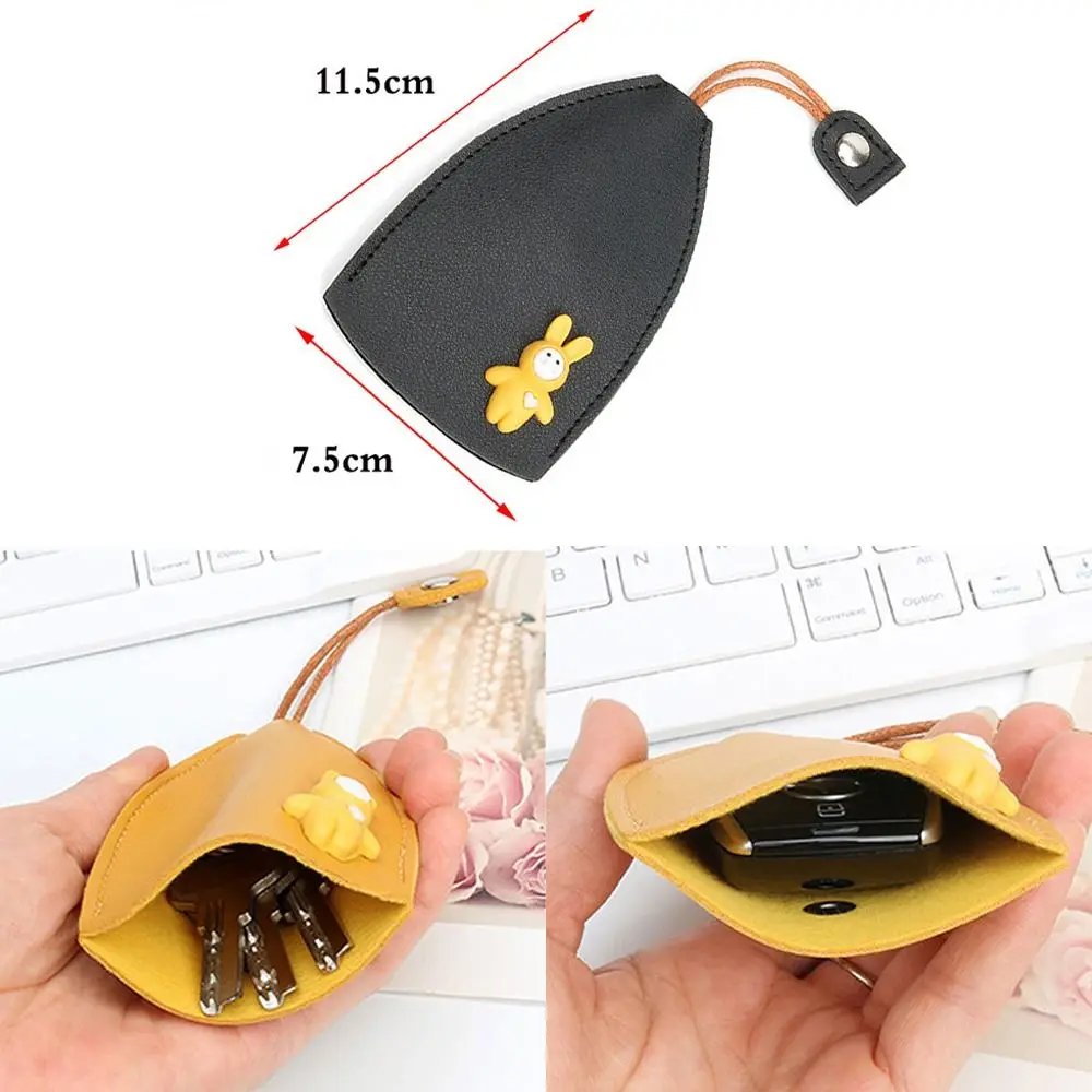 Katze ziehen Glück pu Leder Schlüssel tasche Tür Schlüssel etui Kaninchen Schlüssel bund Beutel ziehen Typ Schlüssel tasche Schlüssel Brieftaschen Haushälterinnen Schlüssel halter