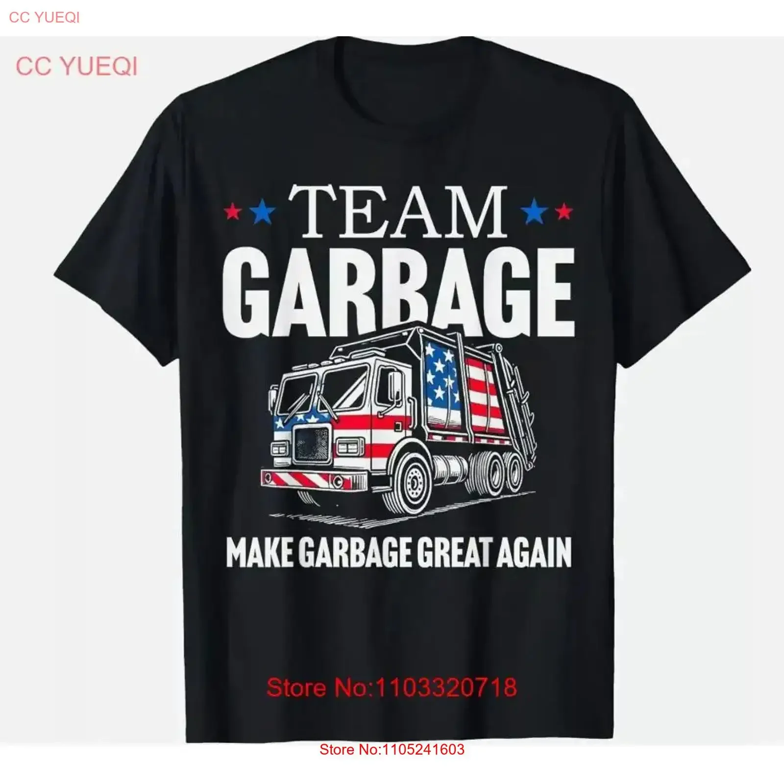 Proud Garbage Team Make Great Again T Shirt vintage Washed Versatile Slightly fashion Stretched streetwear Stylish