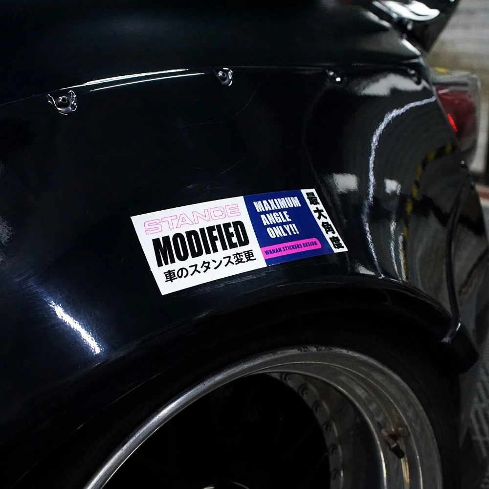 JDM Stance Car Sticker Waterproof Vinyl Window Decal Low Rider Japanese Tuning White Blue Pink Truck SUV Motorcycle