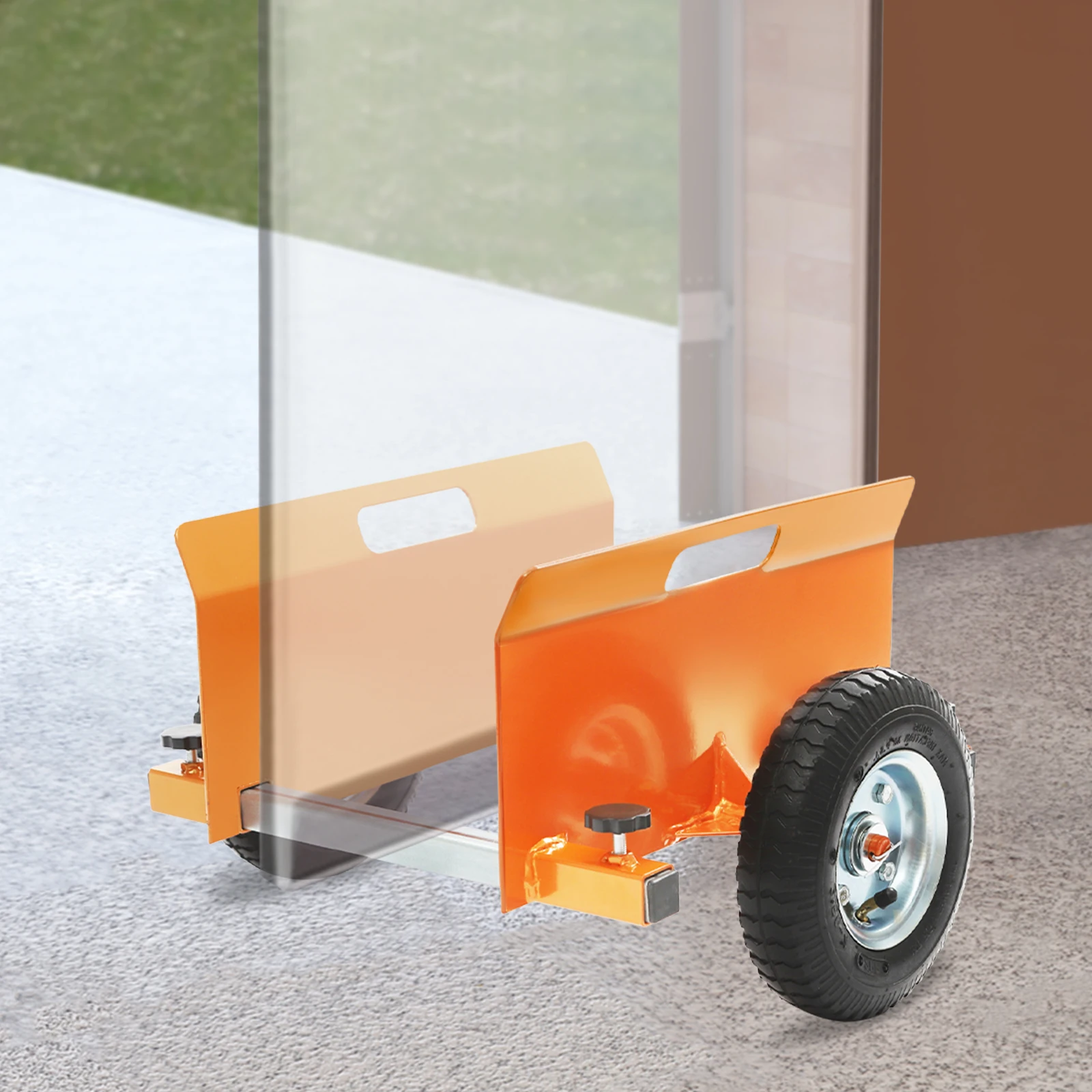 

Panel Dolly Heavy Duty Slab Dolly Adjustable Drywall Mover with Wheels Furniture Sliders Lift Truck Panel Cart Orange
