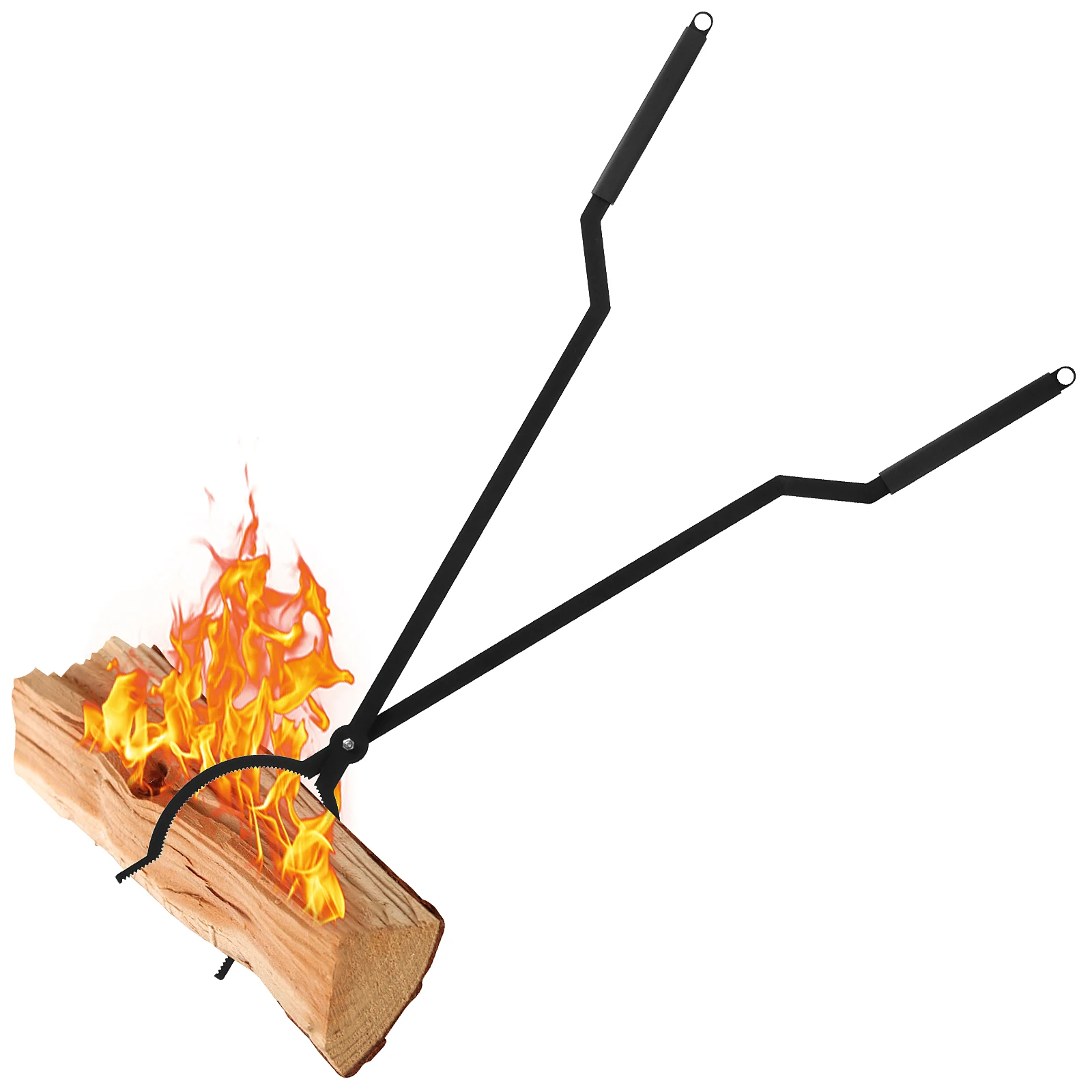 40 Inches Firewood Tongs for Thick Logs Outdoor Indoor Camfire Firepit Bonfire Fireplace Tongs Safely Moves Firewood
