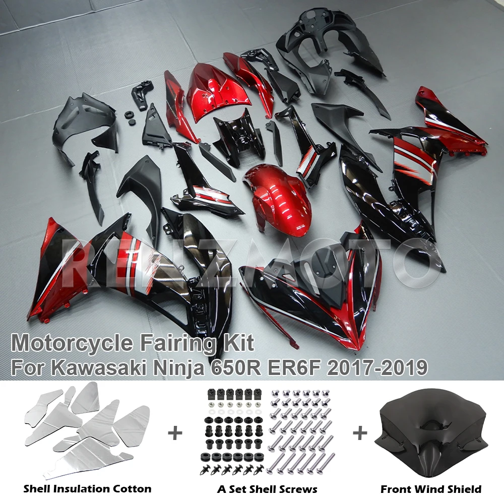fairings Fit for NINJA 650 ER-6F EX650 2017 - 2019 Motorcycle Accessories Shell Fairing Kit Set NINJA650 ER6F 2018 17 18 19