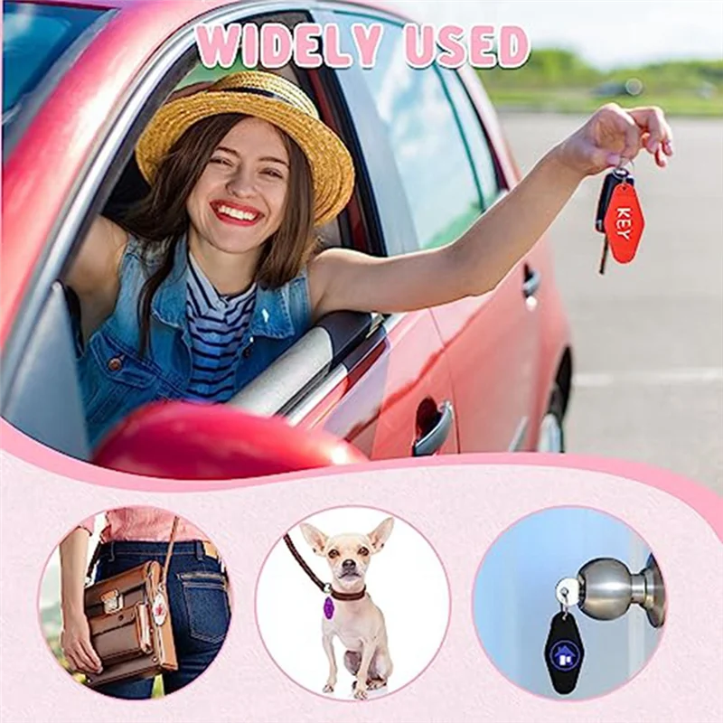 

ALIM-100 Pcs ABS Blank Hotel Motel Keychain Vintage Rhombus Motel Key Tags Bulk 20 Colors