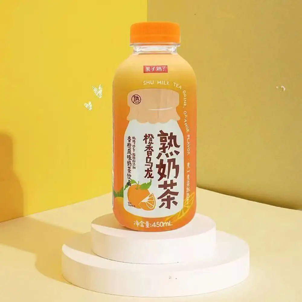 Guo Zi Shu Le Orange Flavor Milk Tea - 450ml x 15