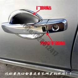 Car styling For Nissan Navara D40 Frontier 2005-2015 ABS Chrome Door Handle Bowl Door handle Protective covering Cover Trim