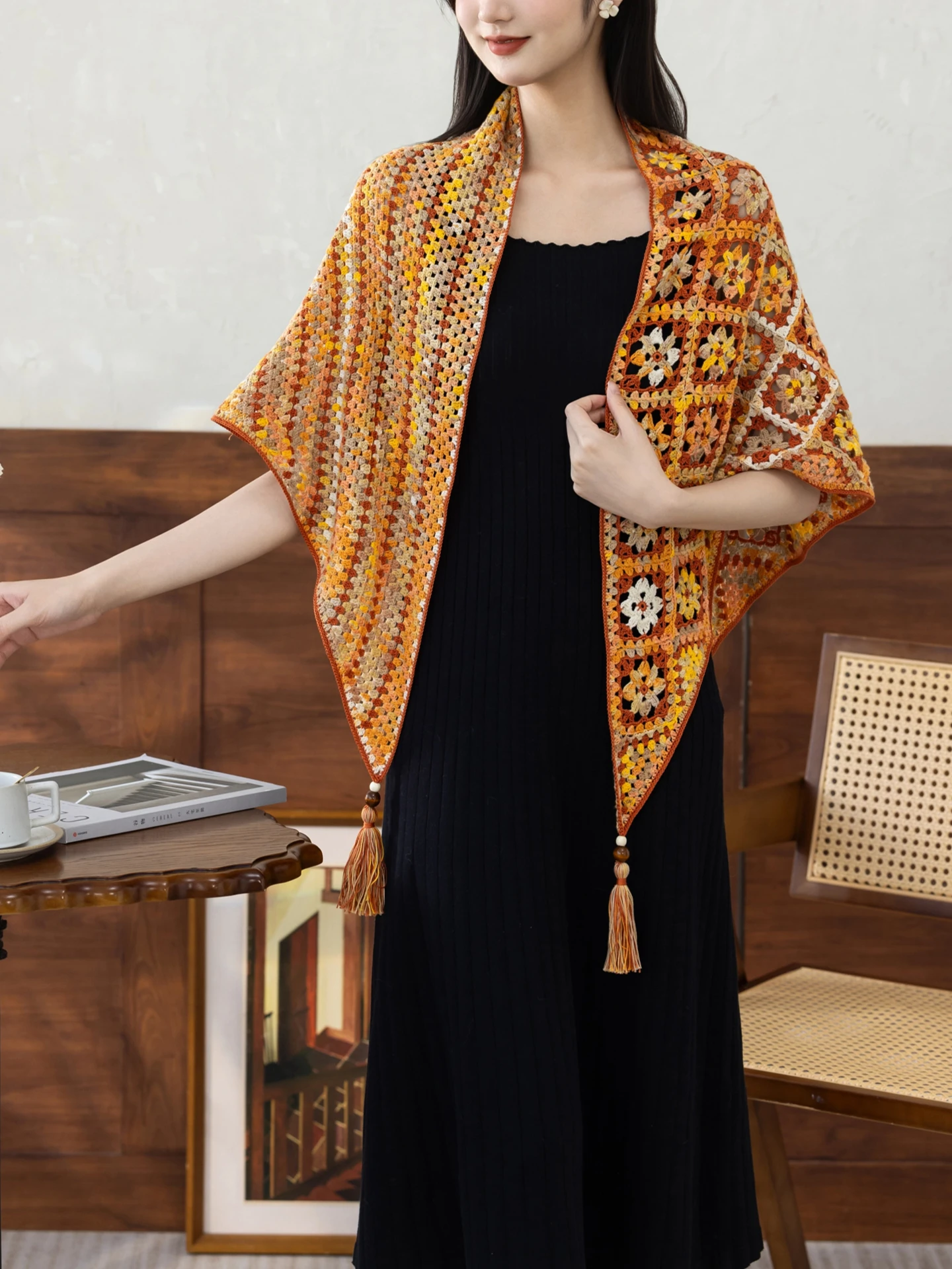 

Набор для рукоделия: Вязаный шарф из хлопковой пряжи ручной работы, летние модные аксессуары, DIY-набор SuSuJieHome для женщин