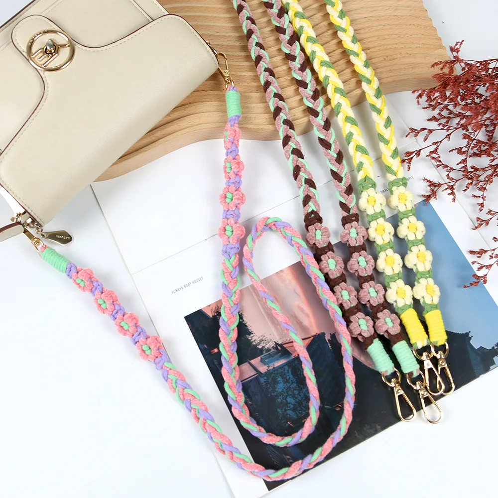 

51 Inches BOHO Key Chain Daisy Charm Long Chain Bag or Purse Accessory Handmade Keychain
