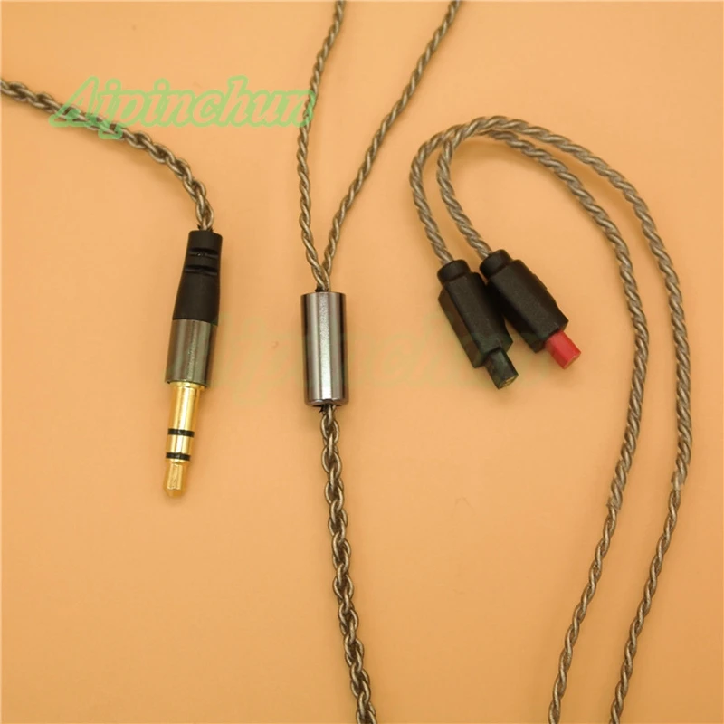 Aipinchun 3,5 мм разъем для наушников шнур Замена посеребренный провод кабель для аудио Technica ATH-IM04 IM03 IM02 IM01 IM50 IM70