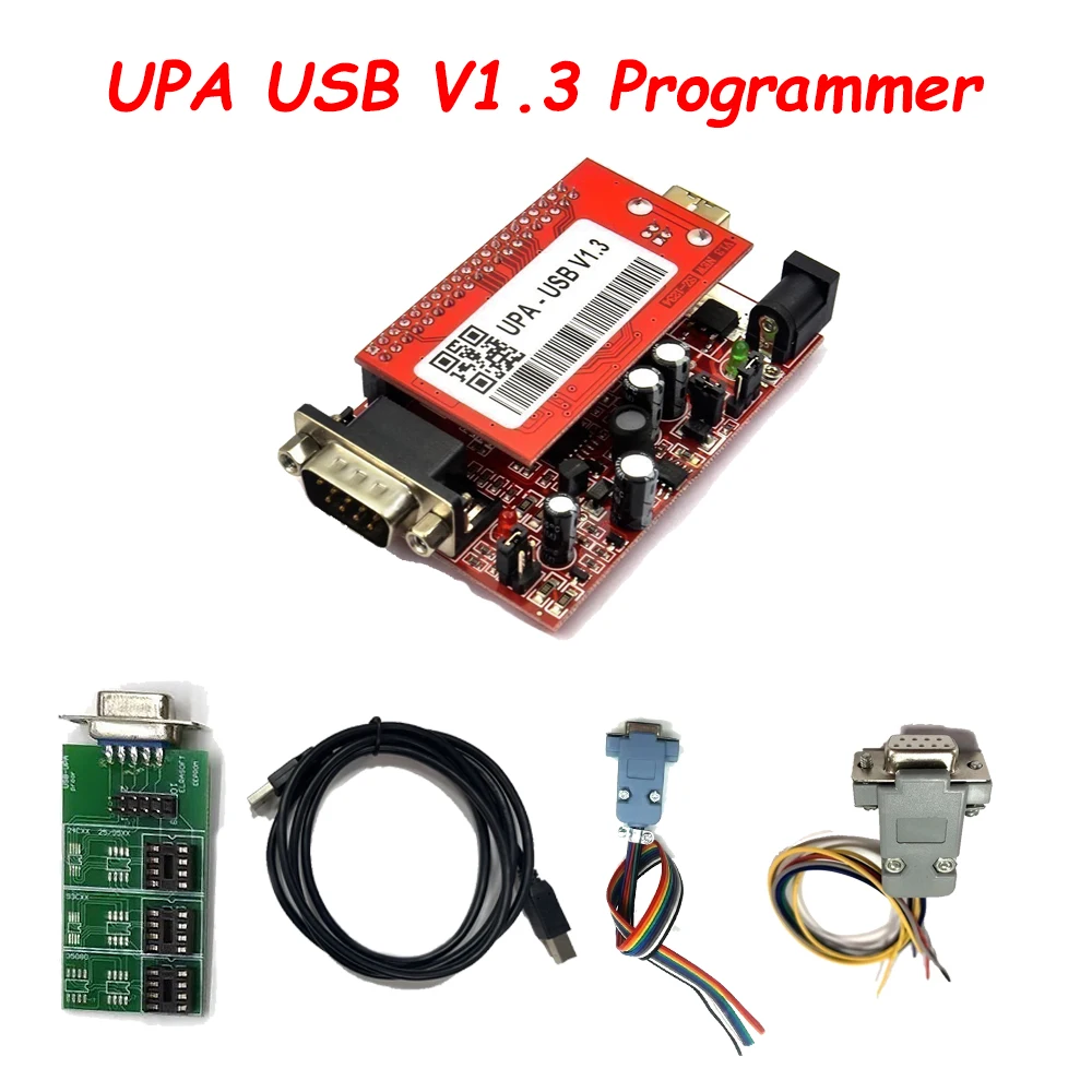 

UPA USB V1.3 Auto Programmer Tools Full Adapter Work Perfect Main Unit Chip Jumper and Connector Eeprom Cable ECU Chip Tunning