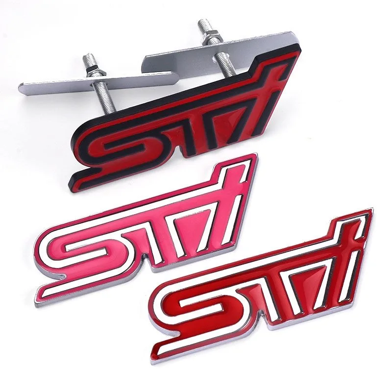 

For Impreza Legacy Forester personalized modification stI car logo Decorative center mesh markers metal rear tail car stickers