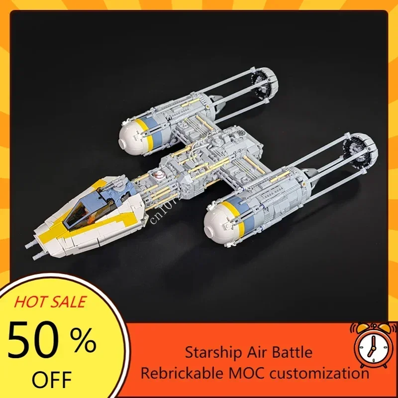 1671PCS MOC Space Battle Y-wing Starfighter Bomber Model Building Blocks Technology Bricks DIY Creative Assembly Toys Kids Gifts