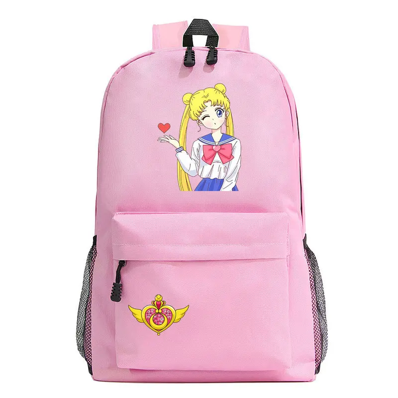 Tas punggung Laptop anak remaja gambar kartun imut Anime Sailor Moon tas sekolah anak-anak kapasitas besar