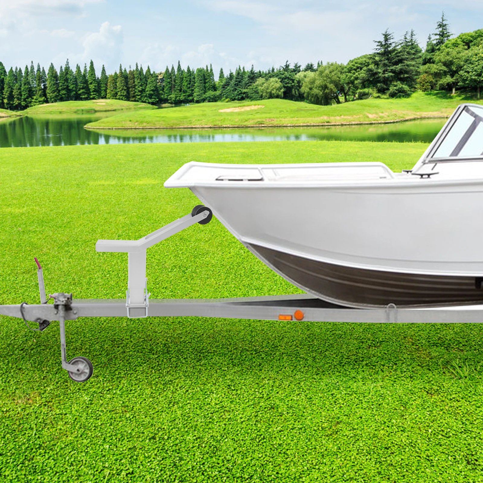 

Adjustable Boat Winch Stand, Boat Trailer Winch Stand with Roller, for Various Boat Styles