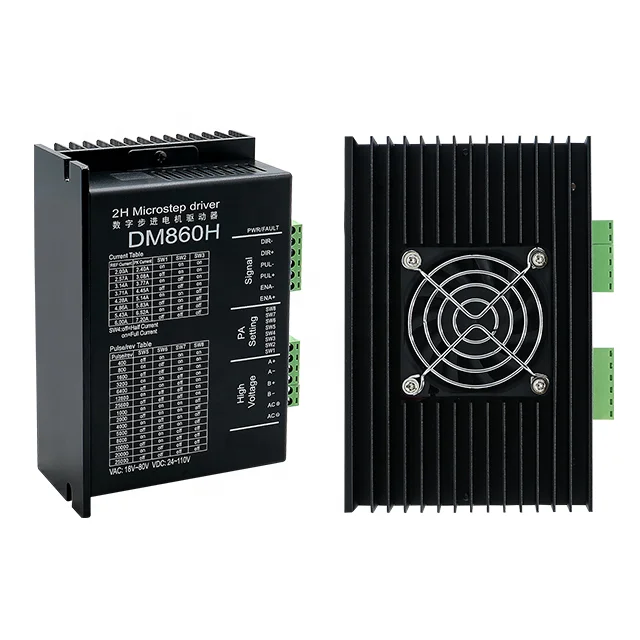 Driver Stepper Digital 2 Fase HLTNC DM860 atau DM860H untuk Motor Stepper NEMA 34 86 4.5NM 8.5NM 12NM yang Cocok untuk CNC