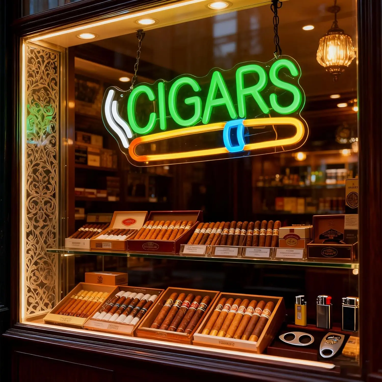 

cigar Neon Sign Handmade LED Neon Light for Cigar Lounge Cigarette Shop Room Bar Party Bedroom Decoration Gift Art Wall Light