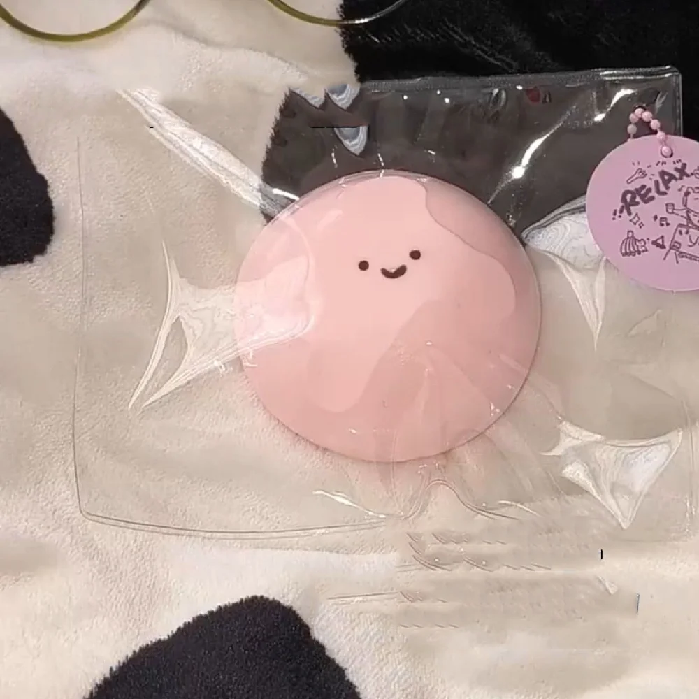 Squishy Funny Yogurt Dough Pink Dough Bun Black Cat\'s Head Muddy Handmade Silicone Crore Adult Stress Relief Kids Toy Girl Gifts