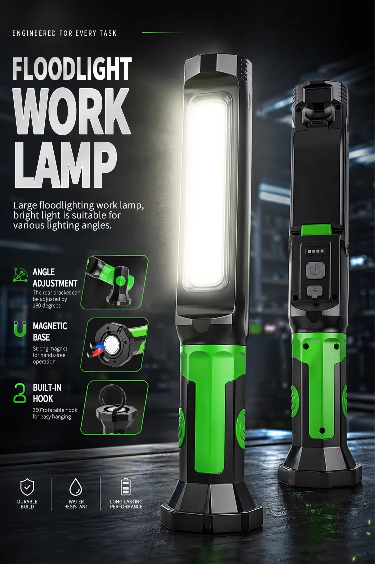 Autoreparatur-Arbeitsleuchte COB Wiederaufladbare Handinspektionsleuchte Notbeleuchtung LED-Arbeitsleuchte – Detail 16