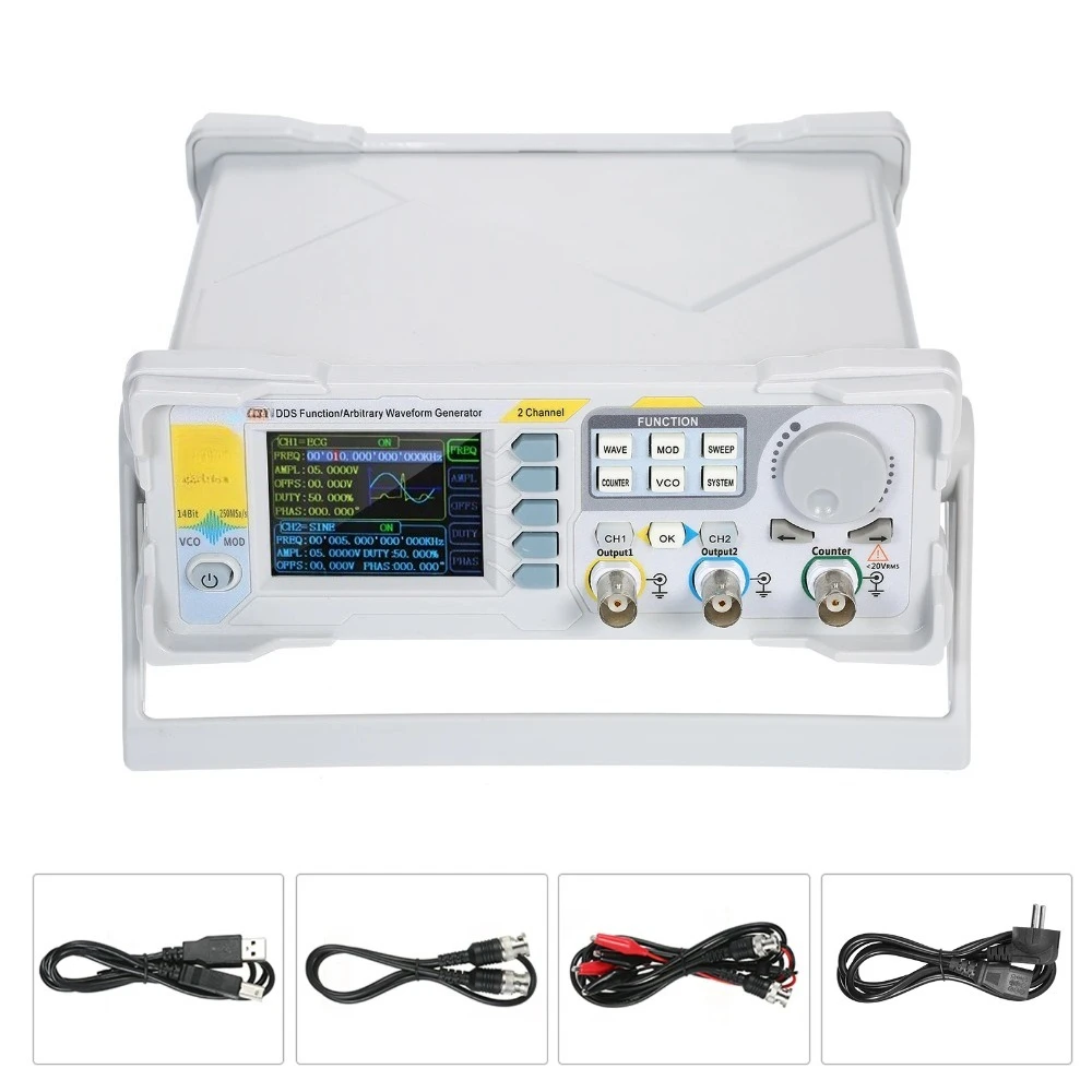 FY6900-100M Digital DDS Signal Generator Dual-channel Signal/Arbitrary Waveform Generator Pulse Signal Source Frequency Meter