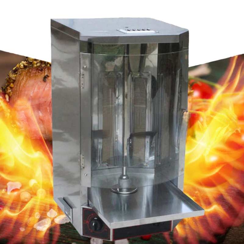 

Gas Barbecue Machine Commercial 3-Control Automatic Rotary Roasting Machine Meat Toaster Turkey Brazil Barbecue Stove