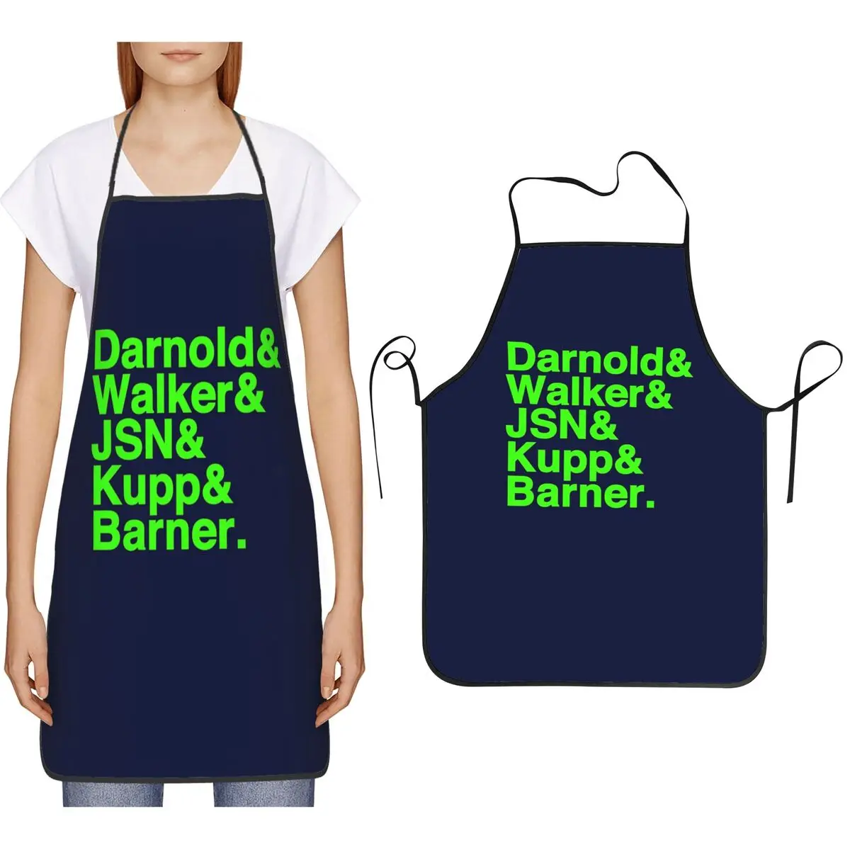 2026 Seattle Football Apron Chef Cooking Cuisine Tablier Bib Kitchen Cleaning Pinafore for Women Men Painting