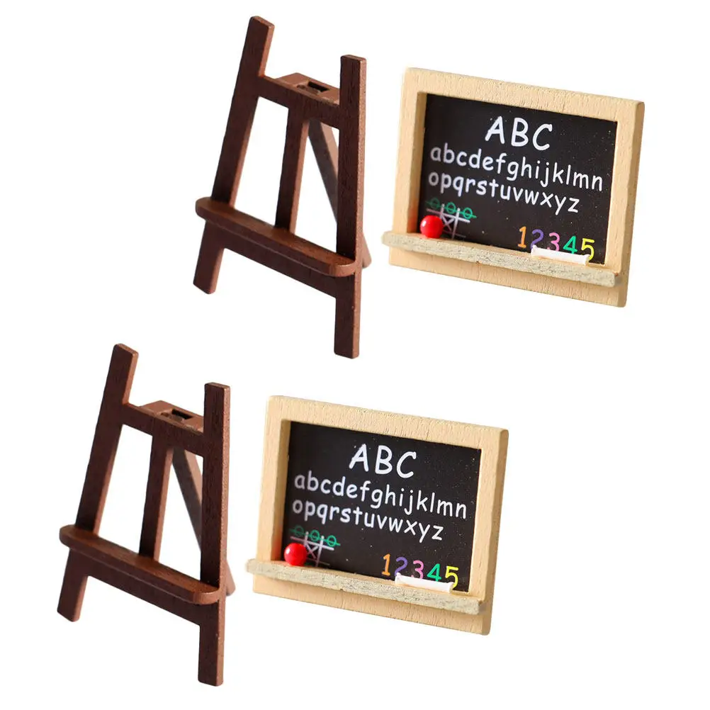 

Набор миниатюрных деревянных мольбертов-досок для декора кукольного домика, аксессуар для DIY-ландшафтного дизайна, маленький размер, премиум-качество изготовления