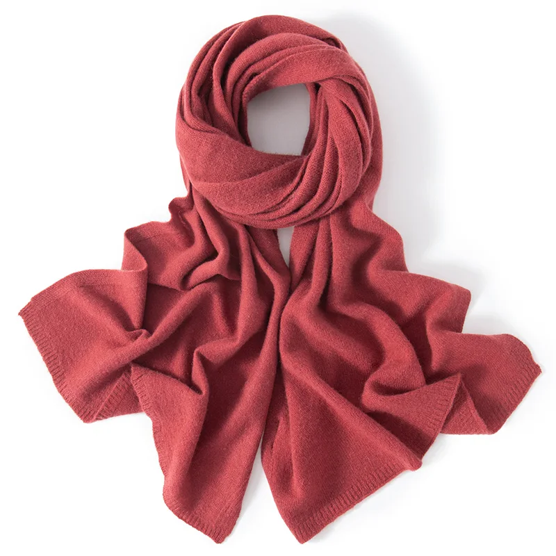 100% Pashmina sciarpa per maglieria donna 180*45cm 19 colori grado superiore 2022 inverno autunno morbido caldo Laides sciarpe in puro Cashmere