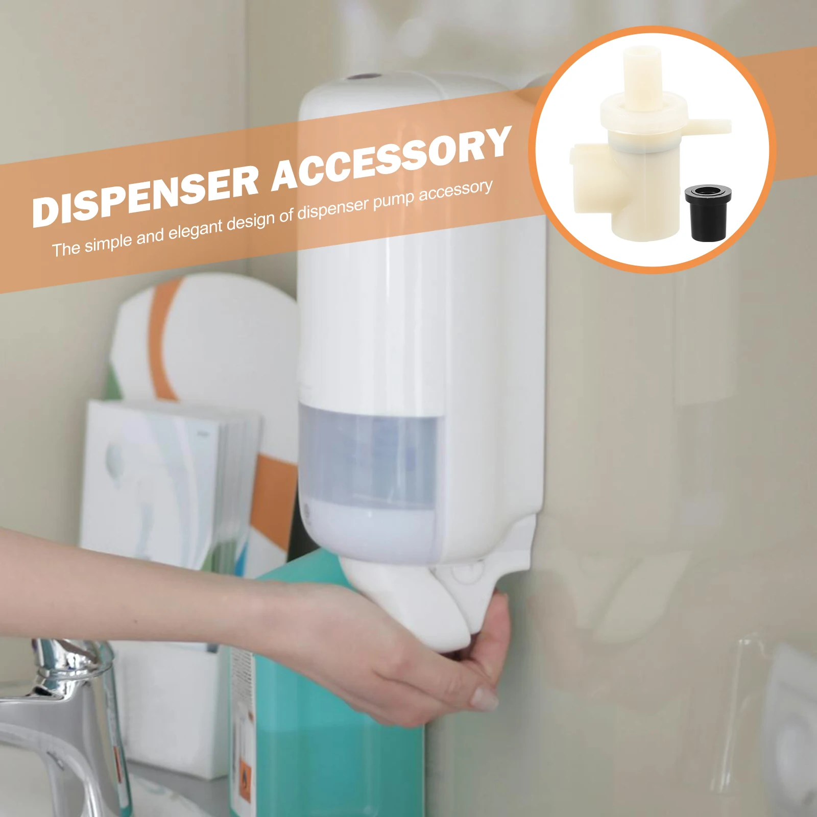 

1pcs Soap Dispenser Replacement Wall Mounted Bottle Pump For Kitchen Restaurant Hotel Lotion Shampoo Dispenser Part, Empty Inner