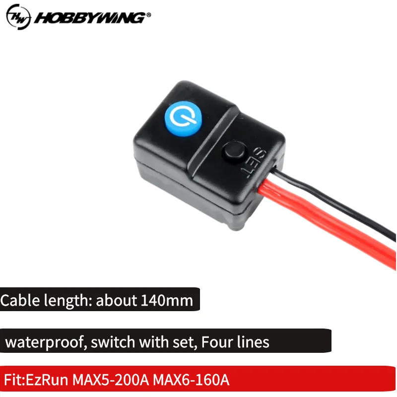 Original Hobbywing ESC Switch ON/OFF Waterproof for ESC EzRun MAX5 MAX6 MAX8 MAX10 QuicRun 1060 150A XeRun XR8 1/8 1/10 1/5 ESC