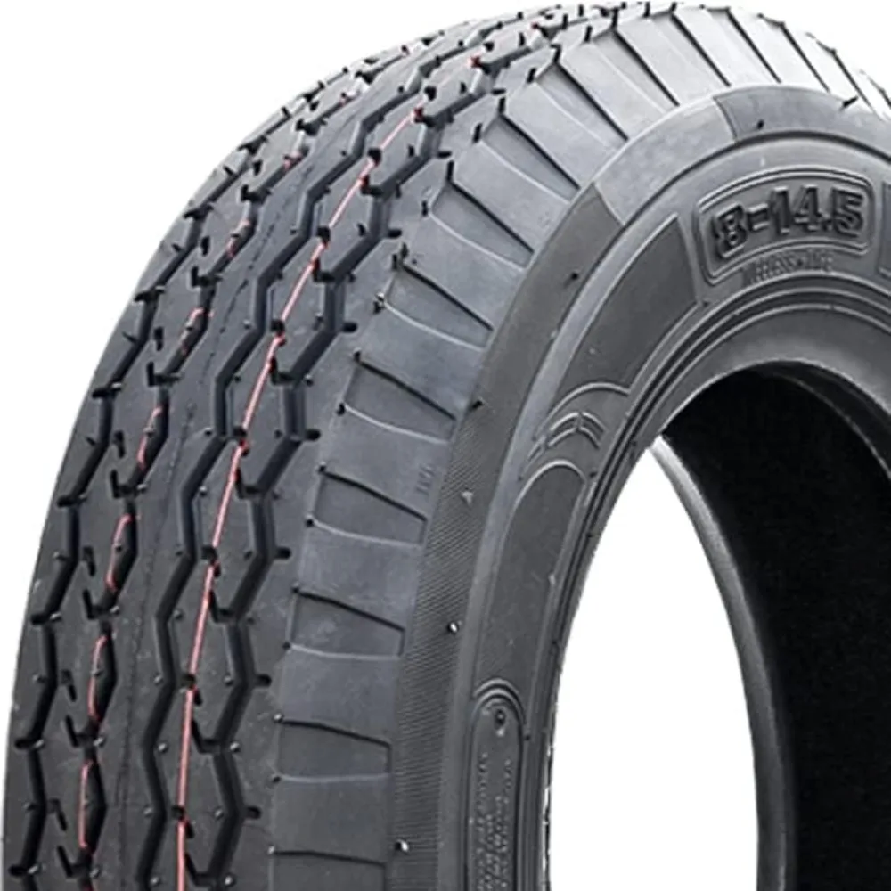 

Set of 4 (FOUR) NM519 Premium Trailer Mobile Home Tires-ST8-14.5 8X14.5 Load Range G LRG 14-Ply BSW Black Side Wall