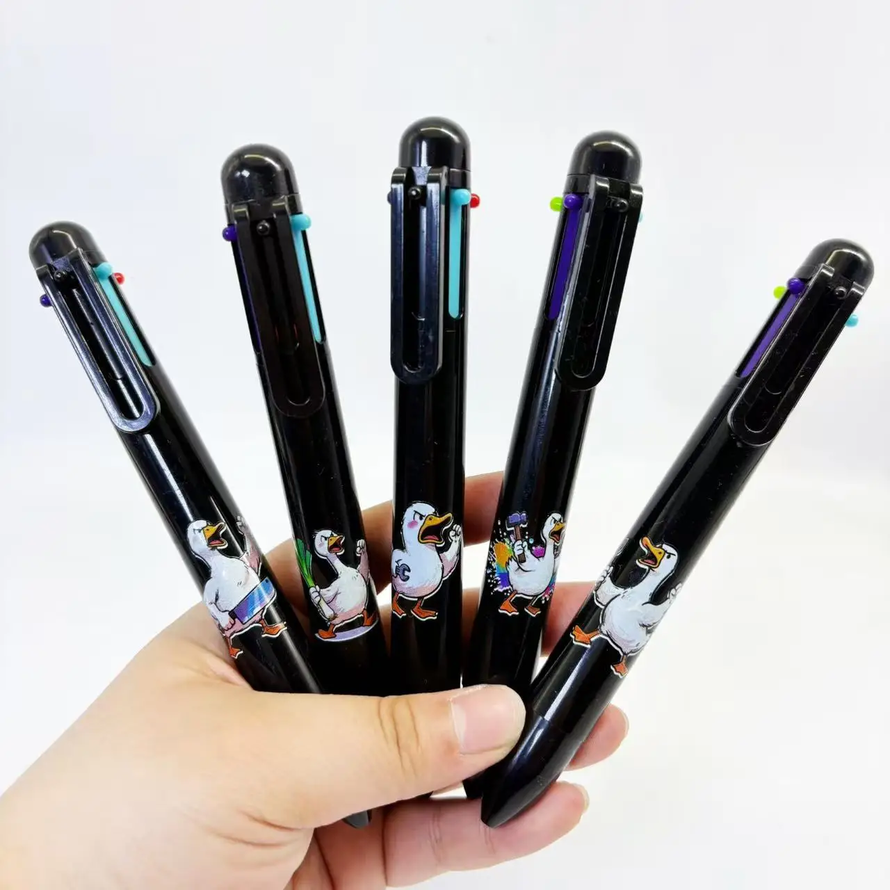 6pcs/12pcs 창의적인 큰 거위 테마 볼펜, 사무실 사용, 선물 제공 및 학습에 적합한 학생용 필기구