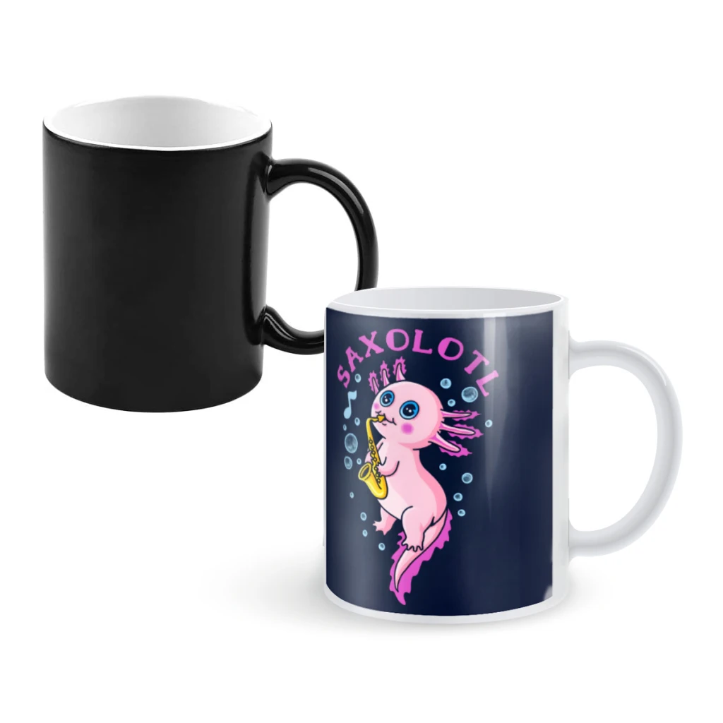 

SaxolotlCoffee Mugs And Mug Creative Color Change Tea Cup Ceramic Milk Cups Novelty Gifts