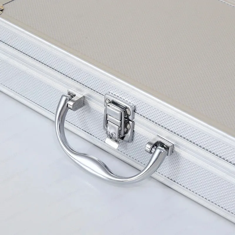 Customized Portable Aluminum Alloy Toolbox Outdoor Travel Toolbox Desktop Watch Silver Storage Box