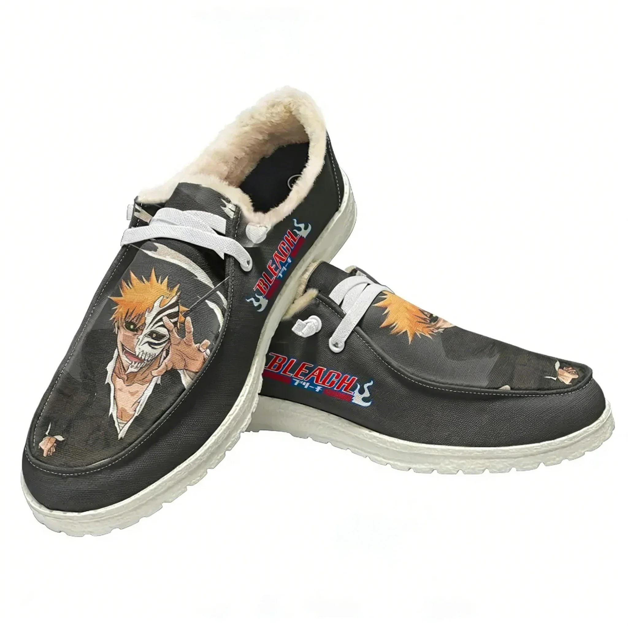 B-BLEACH Plush Casual Shoes Flat Shoe Men Woman Breathable Casual Outdoor Lightweight Footwear Couple Custom Made Shoe