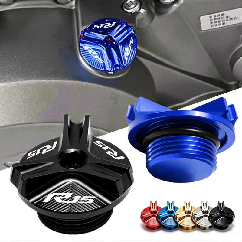 For Yamaha YZF-R15 YZFR15 YZF R15 V3 V4  Motorcycle CNC Aluminum Protection Engine Oil Filler Plug Cap Screw new Accessories