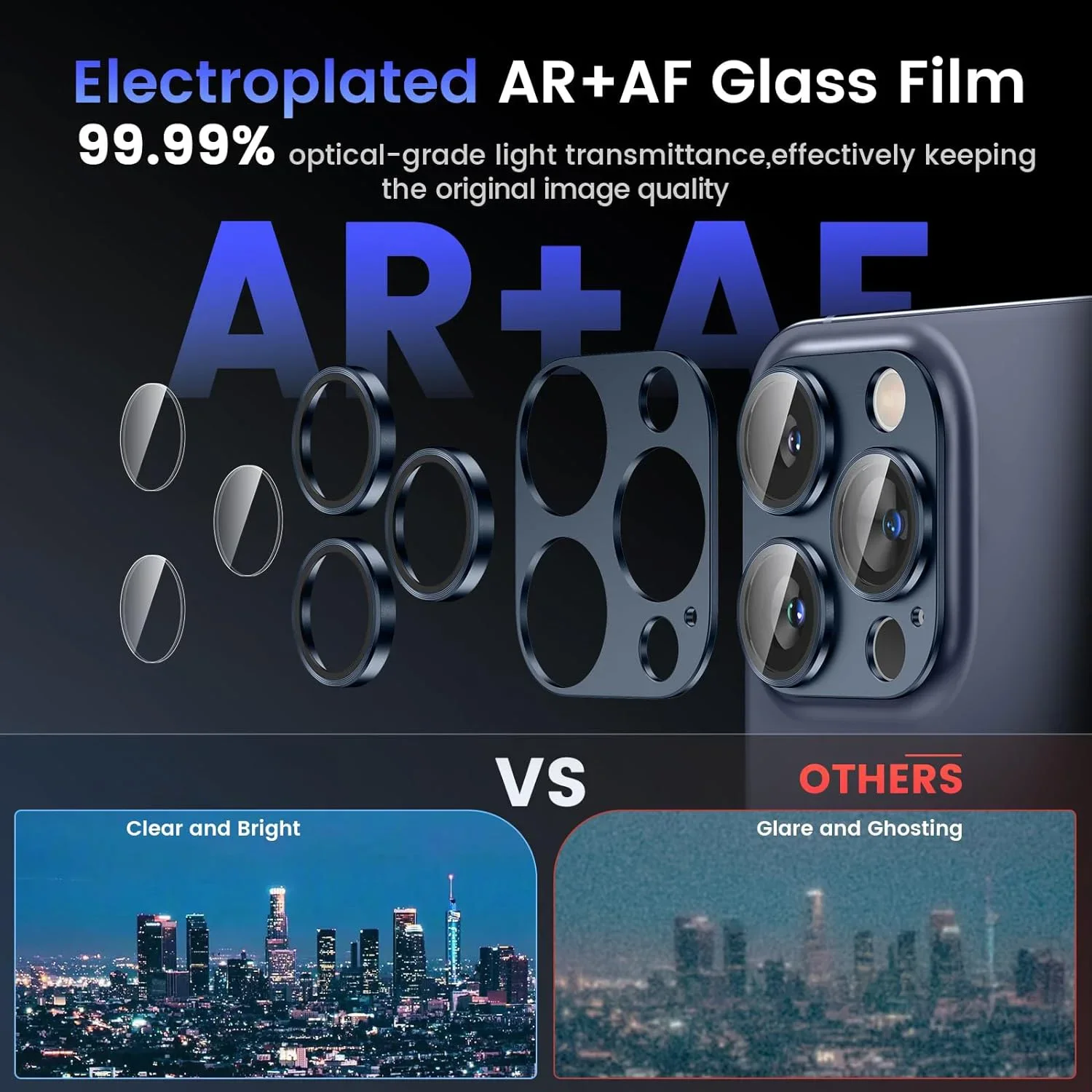 1Pcs Metal Tempered Glass Camera Lens Protector Cover For IPhone 15 Pro Max 14 Plus 13 15Pro 14Pro IPhone15 Protection Titanium