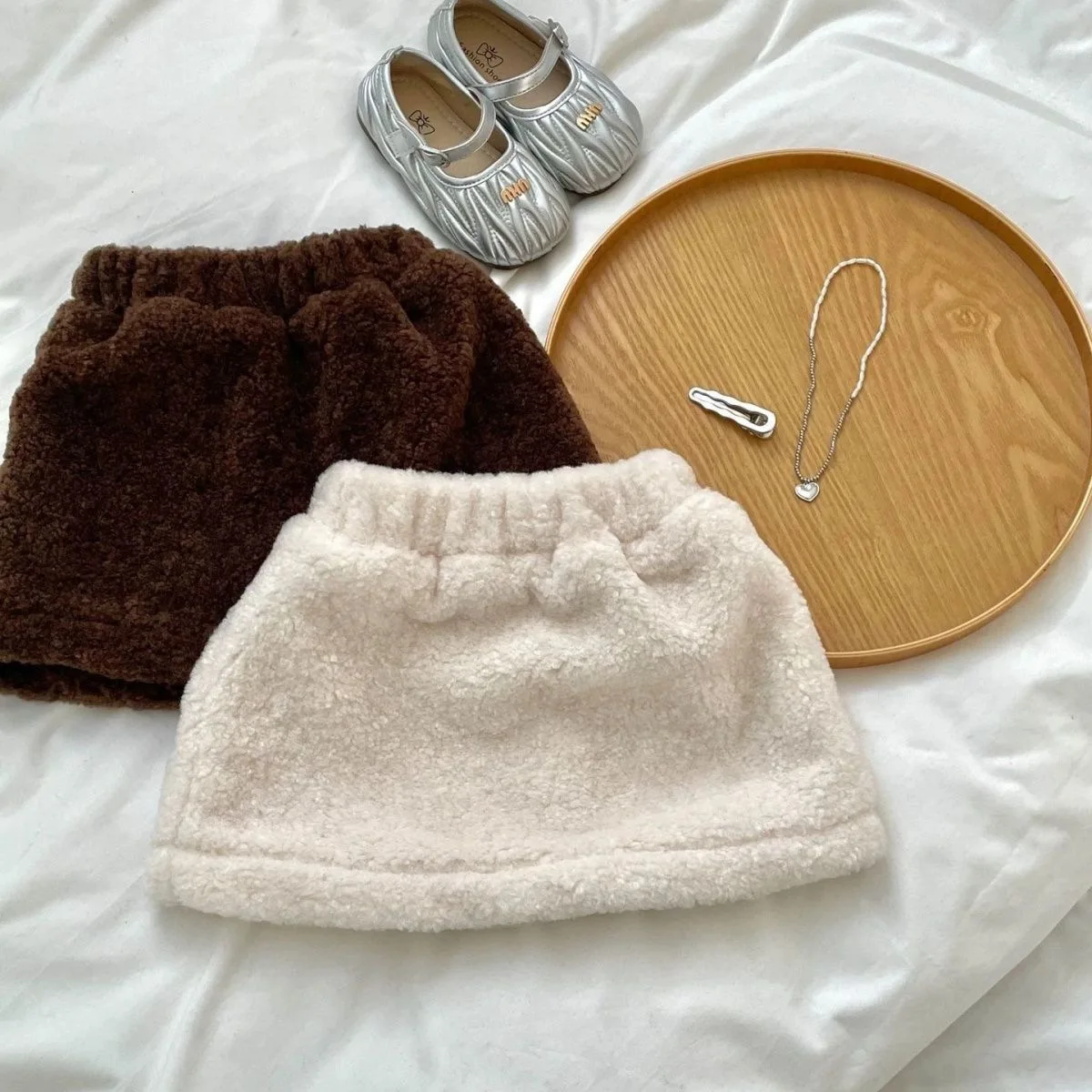 

Girls' Winter Skirt Baby Foreign Style Children's Korean Version Fashionable Velvet Thickened Princess Fluff Skirt