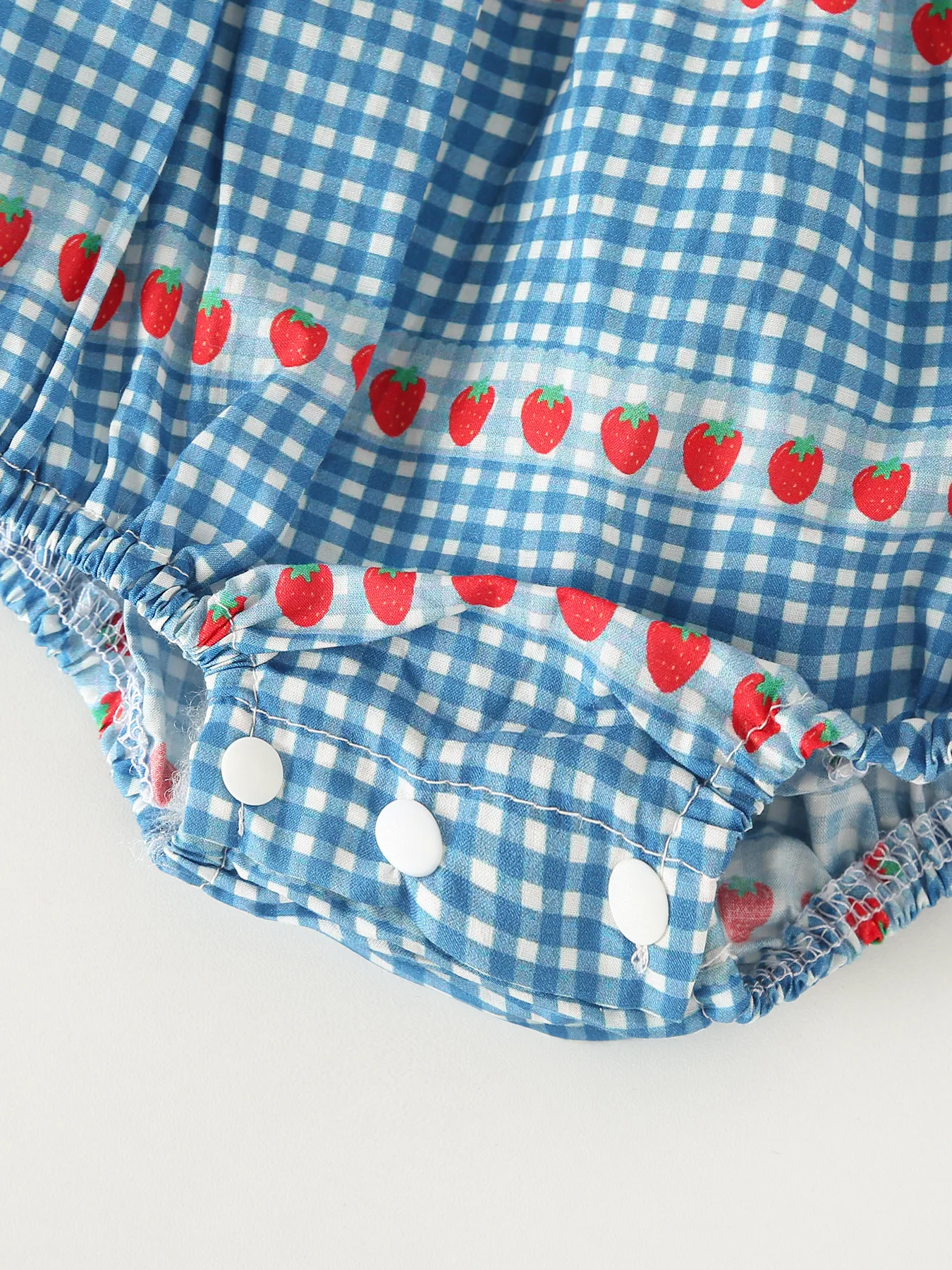 2026 صيف جديد نمط طفلة لينة ارتداءها السباغيتي حزام القماش القطني تحقق ثلاثية الأبعاد الفراولة طباعة ملابس الرضع #6