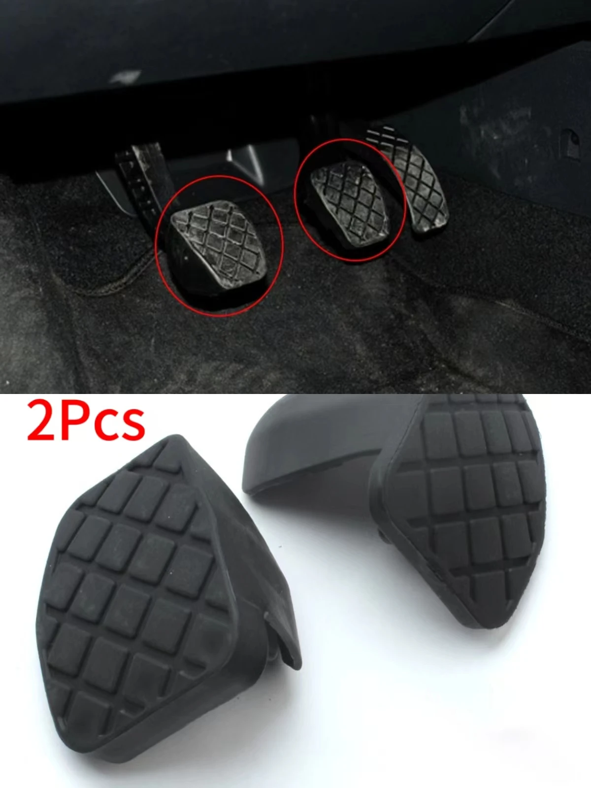 2PCS  Brake Clutch Foot Pedal Pad Covers  For Magotan Sagitar Tiguan Mingrui Haorui Lingdu Suitable Models Q3  05  A4 A6